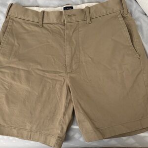 J. Crew Men's Khaki Flat Front Shorts
